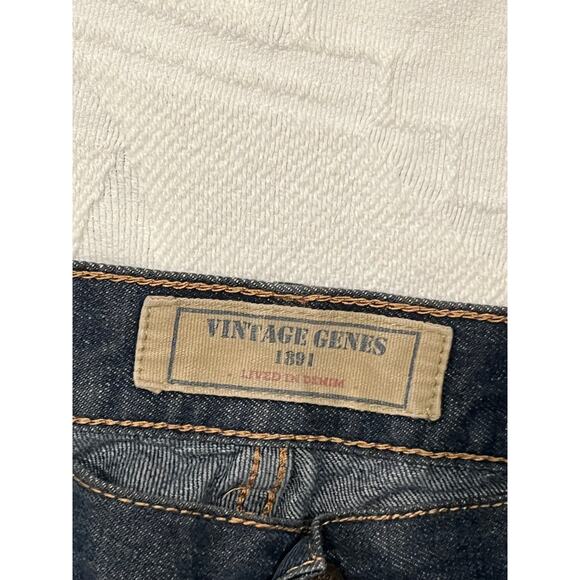 Vintage Genes 1891 Blue Jeans Slim Straight Mens 34x32 - Picture 3 of 5